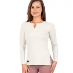 Cotton Rib Long Sleeve Gray T-Shirt