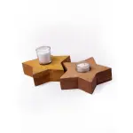 Star-Shaped Wooden Candle Holder – A Natural Touch That Lights Up Your Home Décor