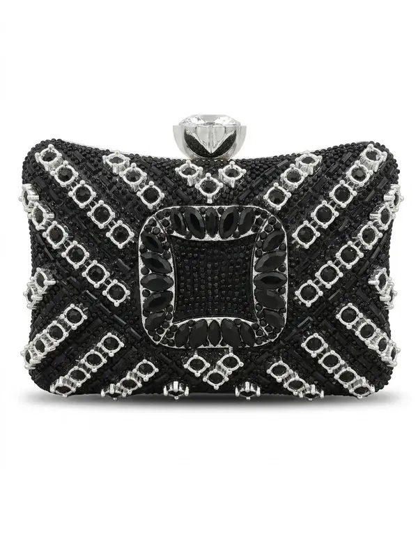 Geometrically Encrusted Crystal Evening Bag VS-68