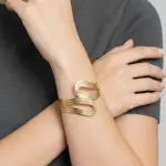 Modern Gold Wave Bangle BR-110