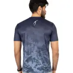 Round Printed Navy T-Shirt