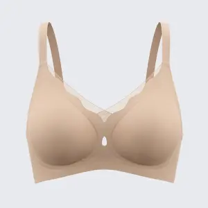 Seamless Wirefree Push Up Bra Anti-Sagging Plus Size Soft Support Bralette