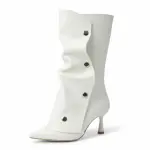 Modern Sculpted Folded Heel Boot B-51