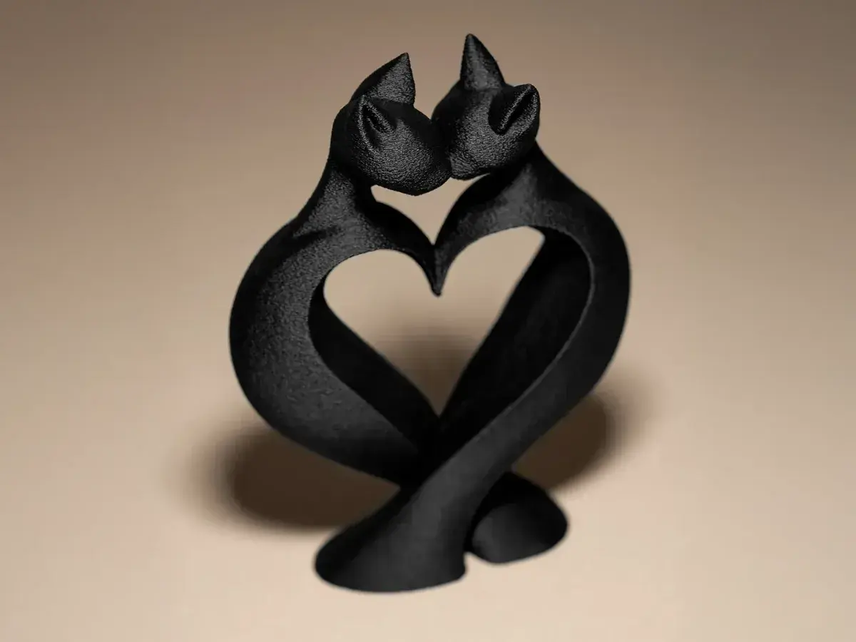 Cat Love Sculpture