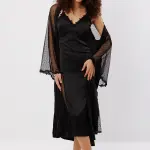 Lace Robe and Slip Dress Set