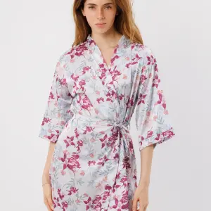 Luxurious Print Satin Robe