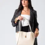 Minimalist Top-Handle Bag-beige