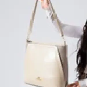 Minimal Shape Shoulder Bag- beige