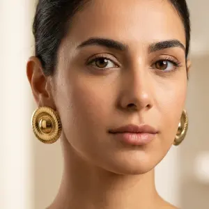 Ribbed Shell Earrings EA-215