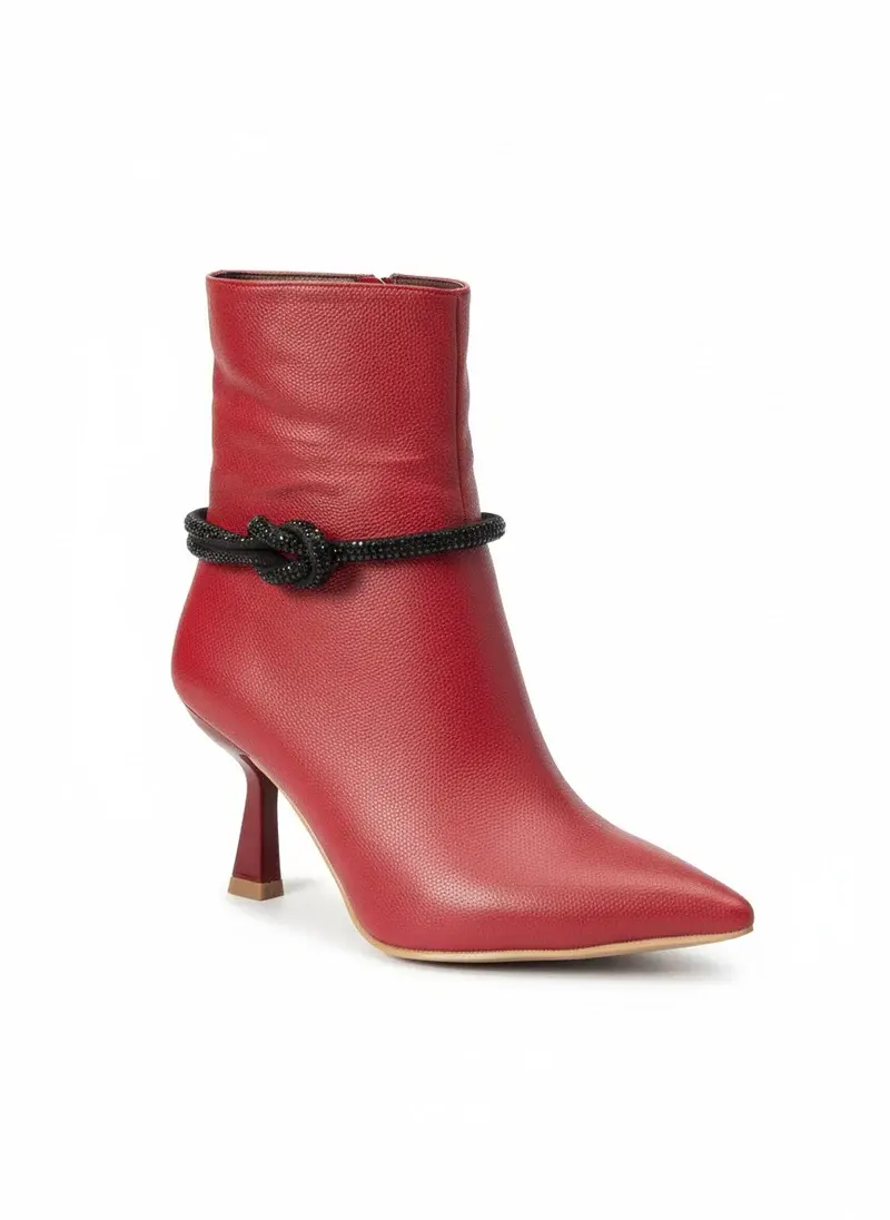 Elegant boot with removable sparkling strap R-902
