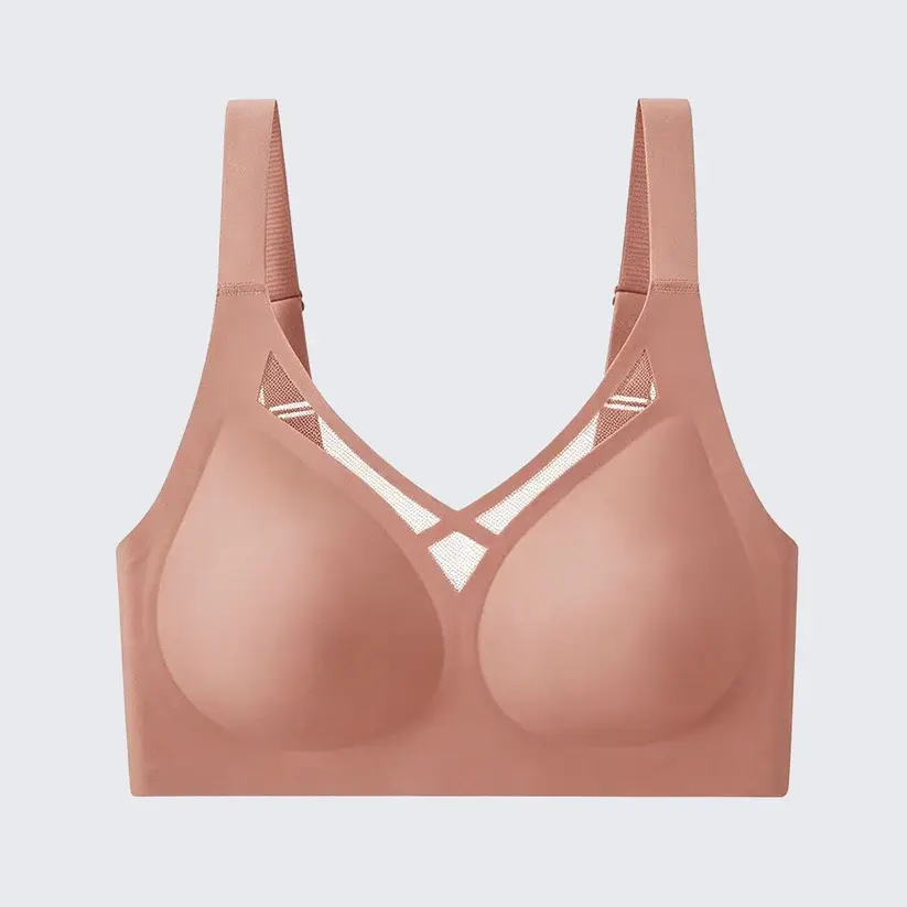 Seamless Wirefree Minimizer Bra Plus Size Anti-Sagging Soft Support Bralette