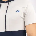 Half Sleeve Light Gray Hoodie