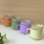 مج بماسك جلد وشاليموا زجاج