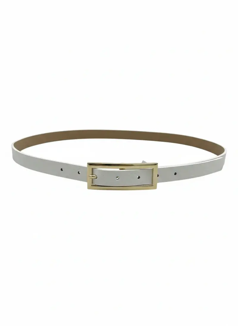 Elegant Slim Belt with Rectangular Buckle BT-11