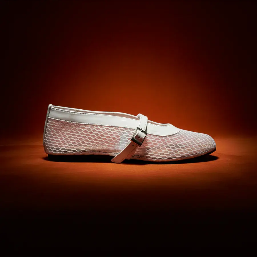 Mia Mesh Patent Flats