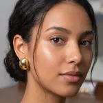Oval Stud Earrings EA-214