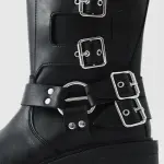 Black Leather biker boots
