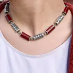 عقد فضه ستايل عربى الوان مختلفة