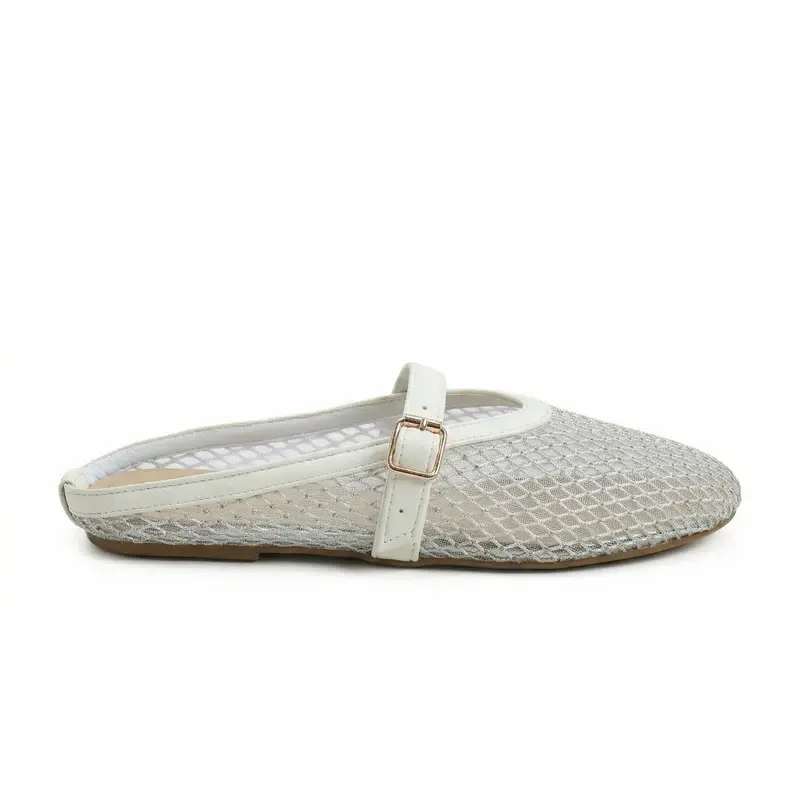 Embellished Mesh Strap Sabot BN-57