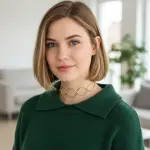 choker necklace with elegant wave design NE-22