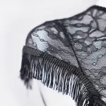 Fringe Sheer Halter Top Panty Set