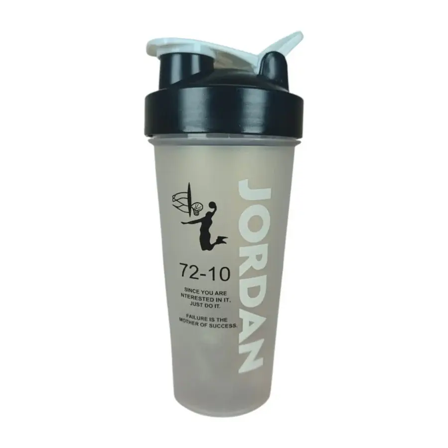 MD STAY FIT Jordan Protein Shaker Bottle with Mixing Ball, Flip-Top Lid, for Gym and Fitness