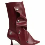 Modern Sculpted Folded Heel Boot B-51