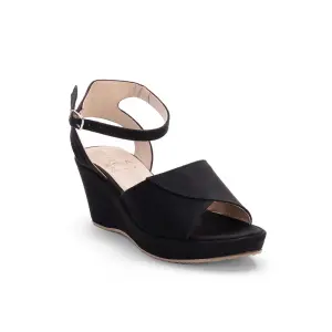 Sandal Wodge Heel With Belt Buckle-W-6