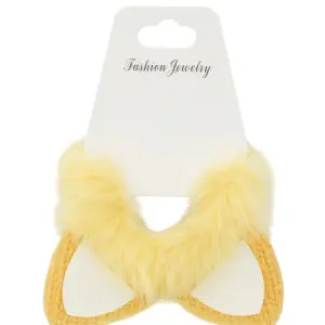 Fluffy Double Pom-Pom Hair Clip – F-1