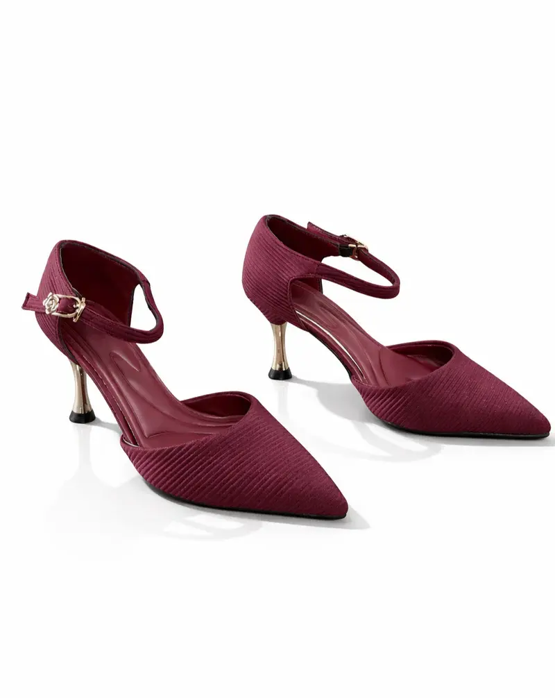 Elegant Rose Buckle Heels C-88