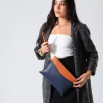 Chic Texture Clutch Bag-dark blue