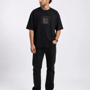 Black Oversized Stress T-Shirt