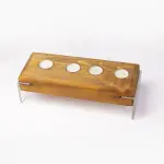 Modern Rustic 4-Tea Light Centerpiece – Wood Plank with Clear Acrylic Stand 480 EGP