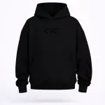 EVE's Boxy Black on Black hoodie