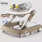 مشاية اطفال متعددة الوظائف مع العاب تفاعلية ، قابلة للتعديل والطىّ عجل دوران ٣٦٠درجة