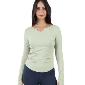 Elegance Women's Green Long-Sleeve Top