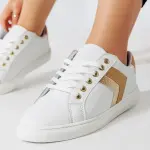 Sneakers With Glossy side stripe-SN-8