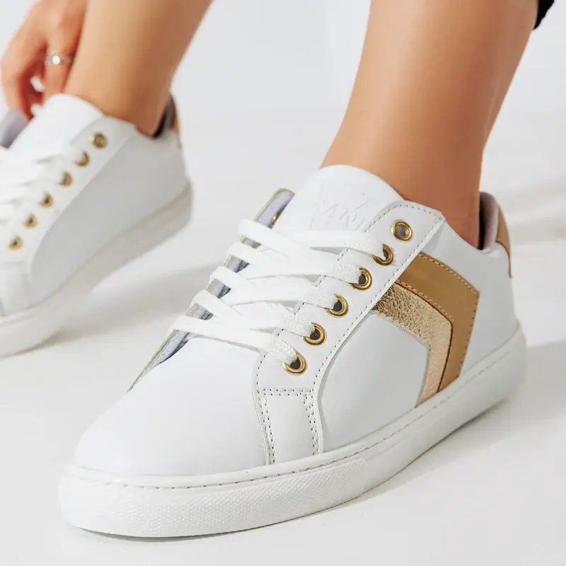 Sneakers With Glossy side stripe-SN-8