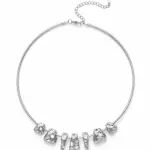 Abstract Metal Shapes Necklace N-74