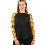 Crew Neck Long Sleeve Orange Top