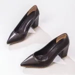 Leather Sandal Thick Heel-R-800