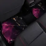 Burgundy Black - Set of 4 Car Mats