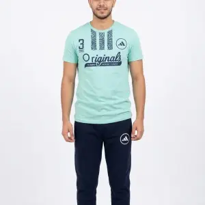 Mint Green and Navy Summer Cotton Tracksuit
