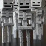 Minecraft Skeleton Articulated Keychain