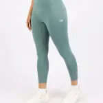 Curve Accent High-Rise Green Leggings