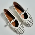 Studded BALLERINA STRAP FLAT