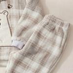 offwhite&brown pyjama set