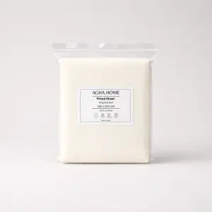 Agha Home Essential Comfort Microfiber Solid Fitted Sheets