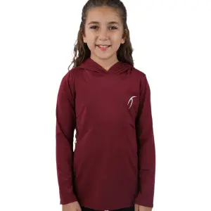 Vivid Long Sleeve Burgundy Hoodie
