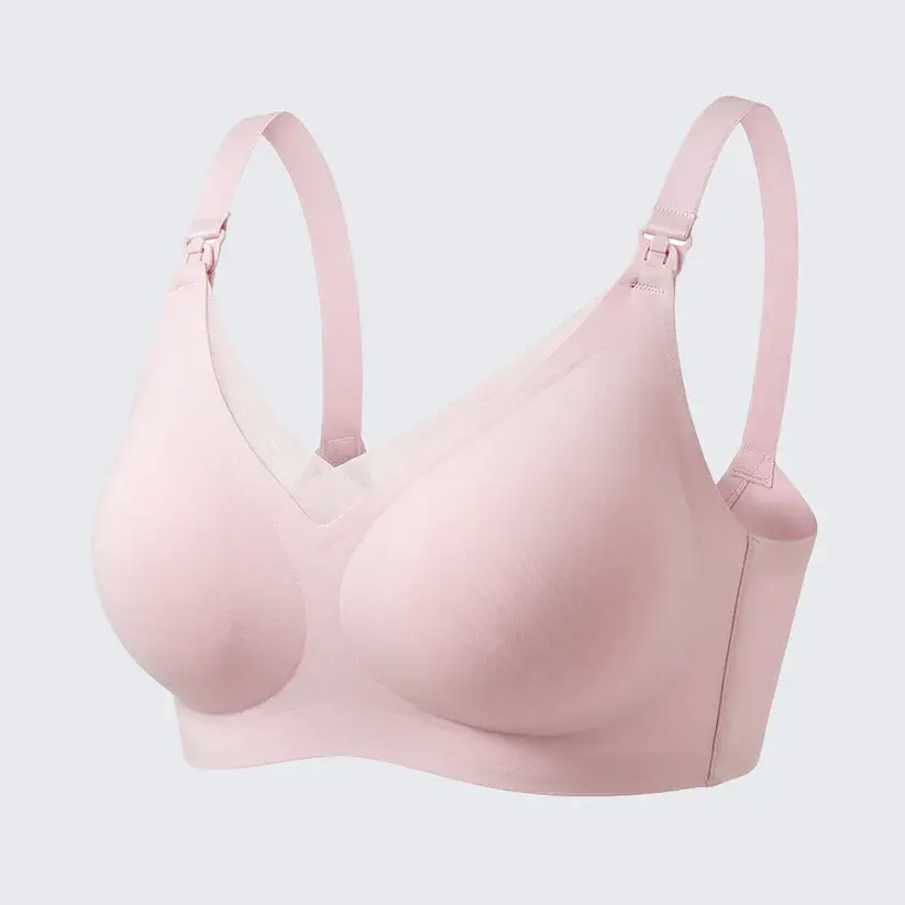 Seamless Front Clip Nursing Bra Wirefree Anti-Sagging Maternity Bralette